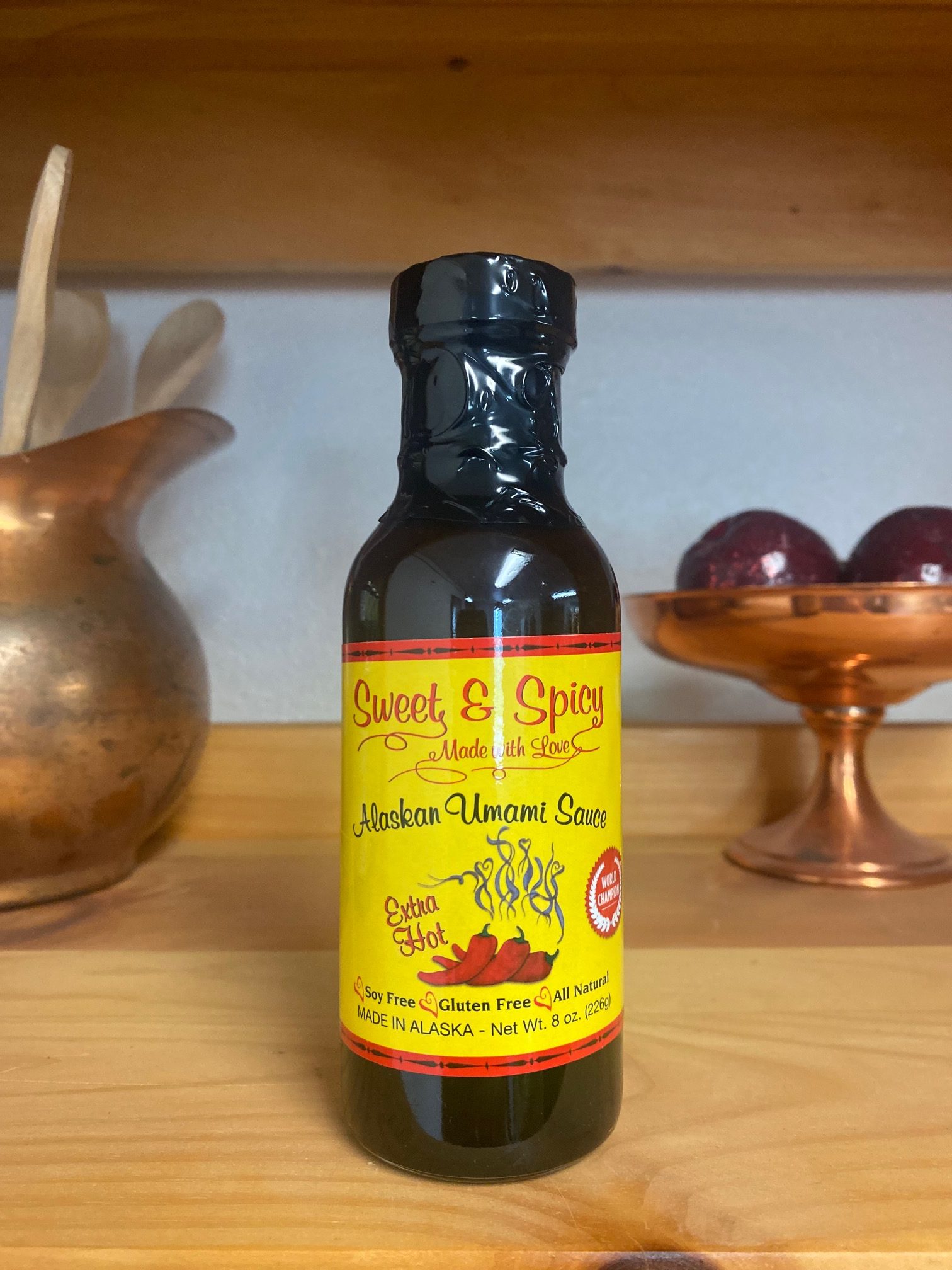 Sweet & Spicy Umami Sauce Extra Hot 8oz Moosetard Mustards